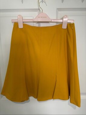 Brooks Brothers A-Line Skirt in Mustard Yellow